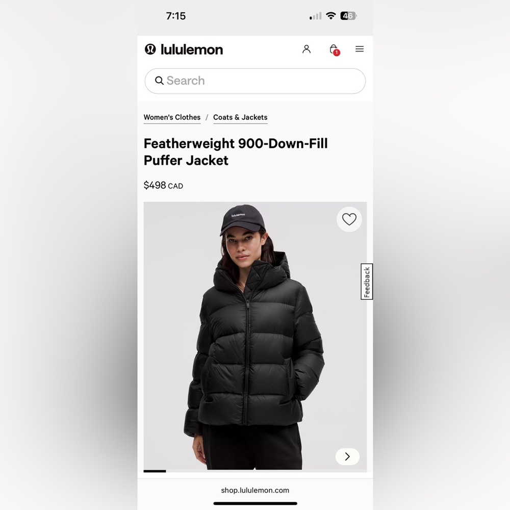 lululemon Featherweight 900-Down-Fill Puffer Jacket